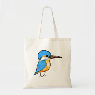 Tote Bag Illustration d'un joli martin-pêcheur bleu