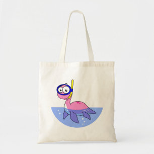 Tote Bag Illustration D'Un Monstre De Loch Ness De Snorkeli