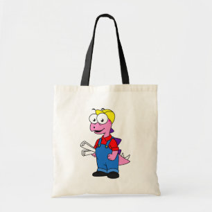 Tote Bag Illustration D'Un Ouvrier De Construction De Stego