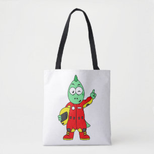 Tote Bag Illustration D'Un Pilote De Voiture De Course Allo