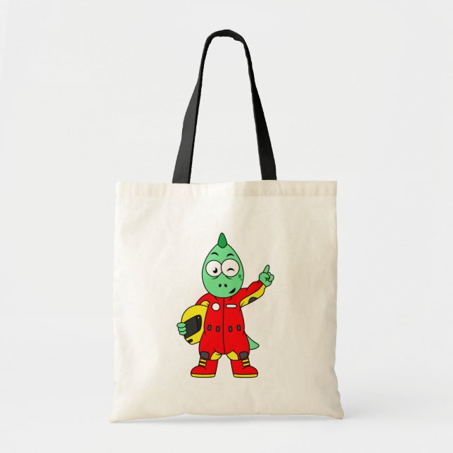 Tote Bag Illustration D'Un Pilote De Voiture De Course Allo (Devant)
