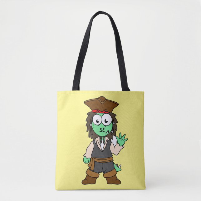 Tote Bag Illustration D'Un Pirate De Stegosaurus, Jack Spar (Devant)