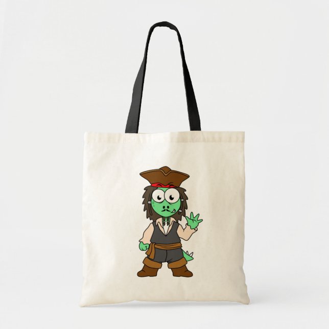 Tote Bag Illustration D'Un Pirate De Stegosaurus, Jack Spar (Devant)
