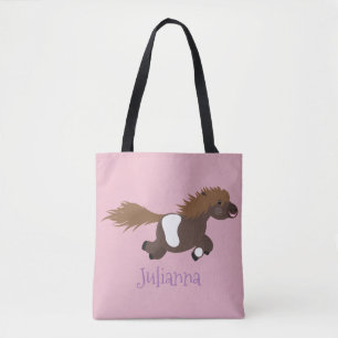 Tote Bag Illustration d'un poney de Shetland mignon