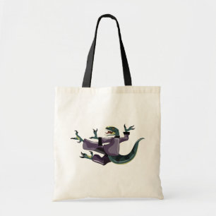 Tote Bag Illustration D'Un Rapteur Qui Fait Du Karaté.