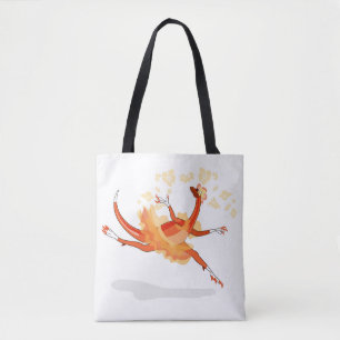 Tote Bag Illustration D'Un Raptor Danseur Ballerina. 2