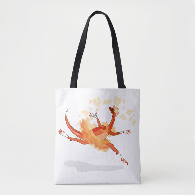 Tote Bag Illustration D'Un Raptor Danseur Ballerina. 2 (Devant)