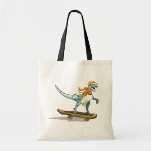 Tote Bag Illustration D'Un Raptor Skateboard.