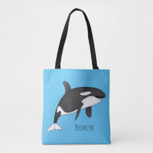 Tote Bag Illustration d'une baleine tueuse