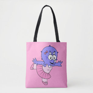 Tote Bag Illustration D'Une Danse De Ballet Triceratops.