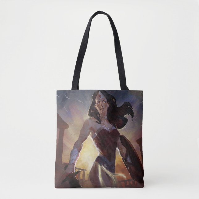 Tote Bag Illustration d'une femme en crise infinie (Devant)