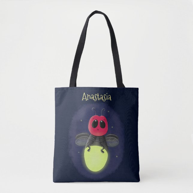 Tote Bag Illustration d'une luciole à éclair mignon (Devant)