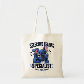 Tote Bag Illustration d'une maman de chien Frenchie au ouïe