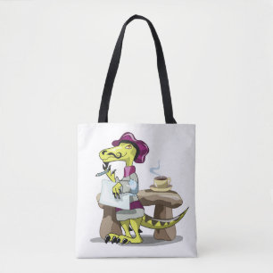 Tote Bag Illustration D'Une Pensée De Poète Raptor Caricatu