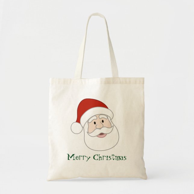 Tote Bag Illustration et texte du père noël (Devant)