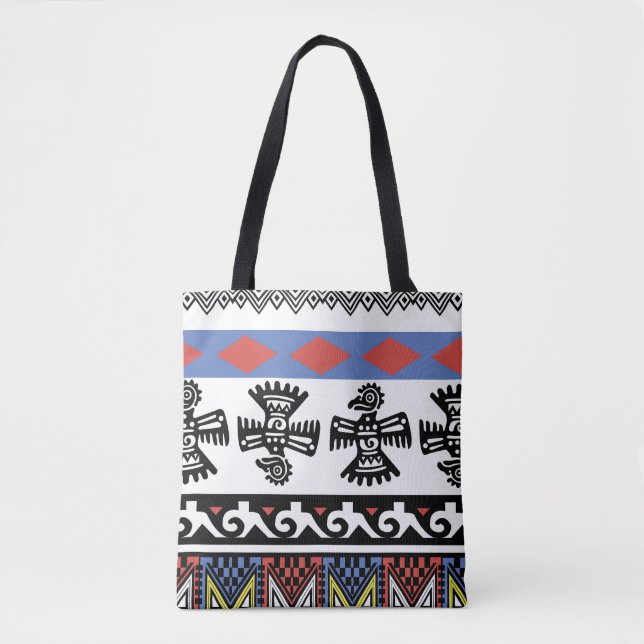 Tote Bag Illustration ethnique des Amérindiens (Devant)