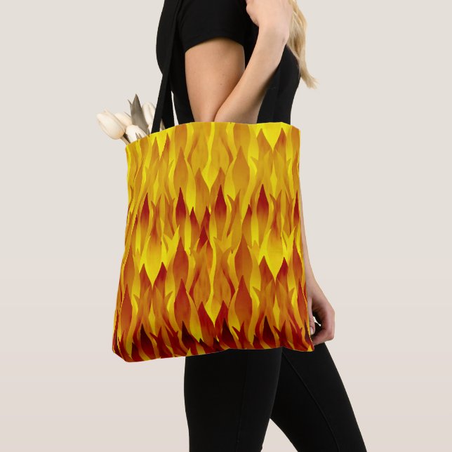Tote Bag Illustration Feu et Flammes (De près)