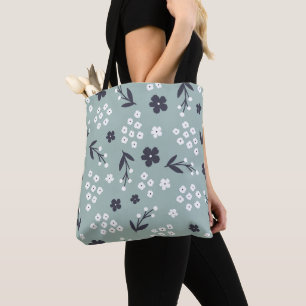Tote Bag Illustration florale élégante tirée à la main