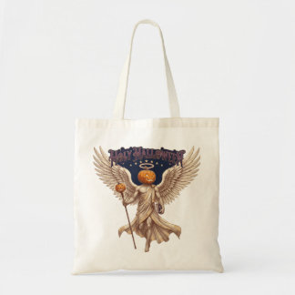 Tote Bag Illustration gothique vintage de citrouille d'ange