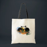 Tote Bag illustration graphique de vélo urbain<br><div class="desc">Un graffiti cool style vélo illustration numérique. Vous pouvez utiliser le bouton "customiser" pour changer la couleur arrière - plan rouge</div>