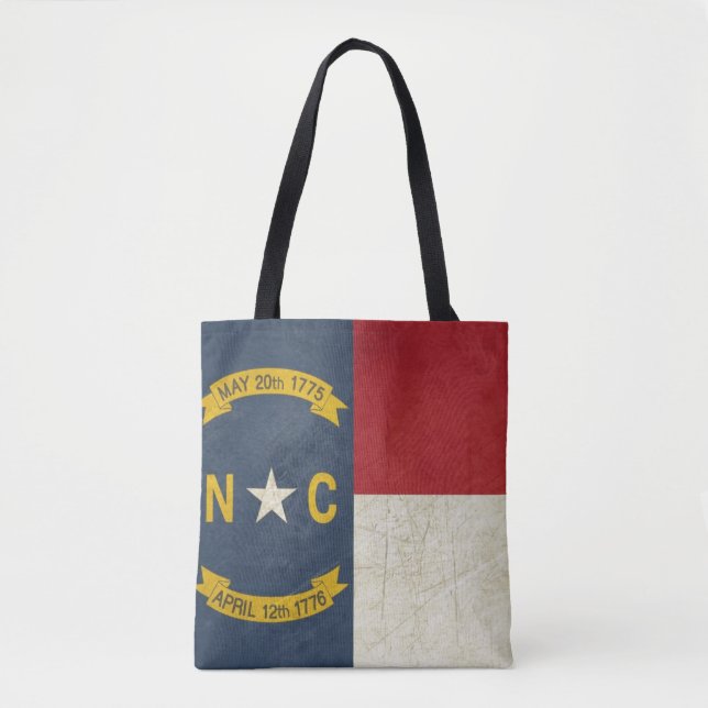 Tote Bag Illustration grunge de la Caroline du Nord (Devant)