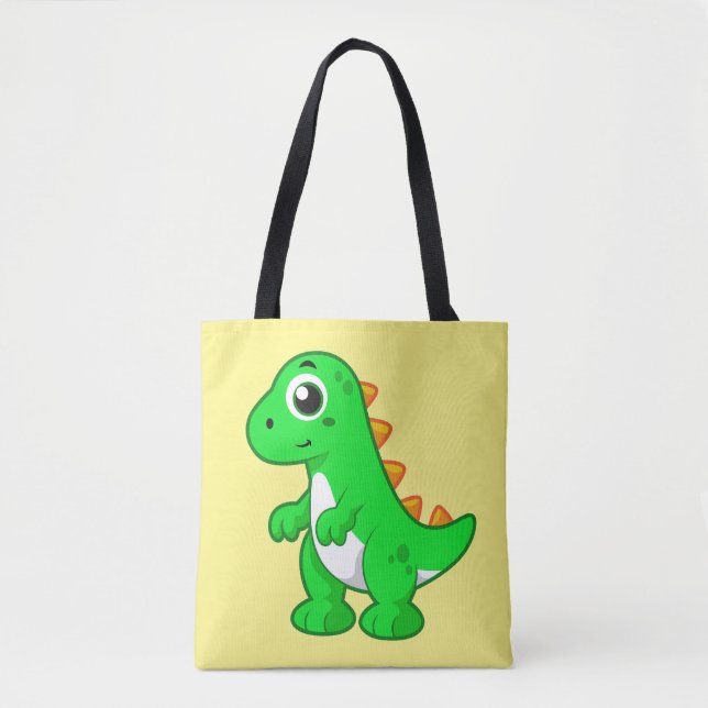 Tote Bag Illustration Mignonne Du Tyrannosaurus Rex. (Devant)