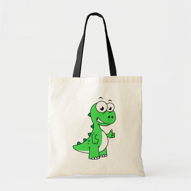 Tote Bag Illustration Mignonne Du Tyrannosaurus Rex. 2 (Devant)