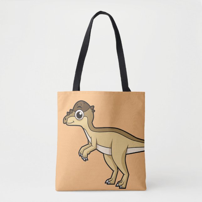 Tote Bag Illustration Mignonne D'Un Pachycéphalosaure Dinos (Devant)