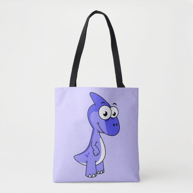 Tote Bag Illustration Mignonne D'Un Parasaurolophus Dinosau (Devant)