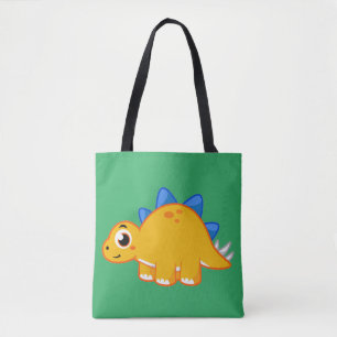Tote Bag Illustration Mignonne D'Un Stegosaurus.