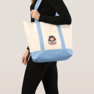 Tote Bag Illustration mignonne Kawaii "Soyez gentil"
