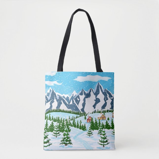 Tote Bag Illustration numérique avec l'inscription café t (Devant)
