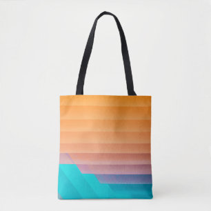 Tote Bag Illustration orange et turquoise