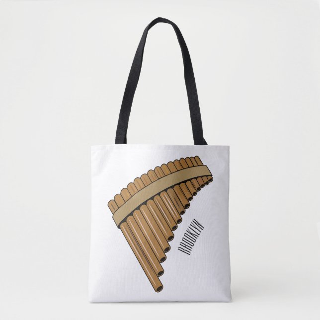 Tote Bag Illustration Pan flûte / panpipes (Devant)