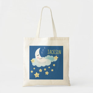 Tote Bag Illustration personnalisée de la lune et des étoil