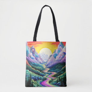 Tote Bag Illustration Pittoresque du paysage Abstrait