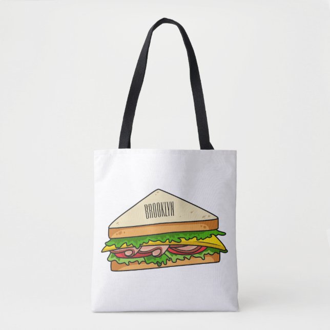 Tote Bag Illustration Sandwich (Devant)
