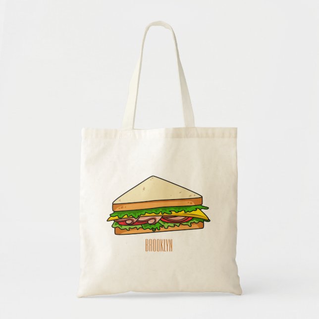 Tote Bag Illustration Sandwich (Devant)