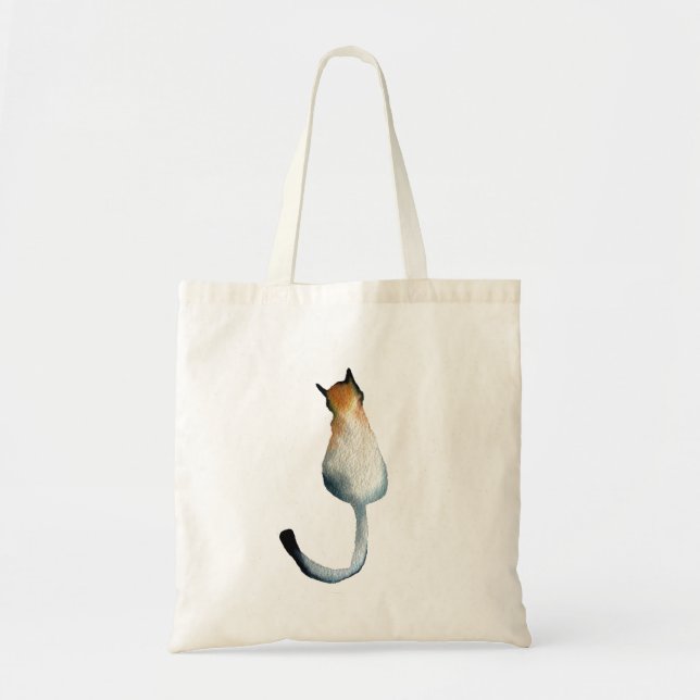 Tote Bag Illustration Tabby noir et brun (Devant)