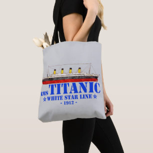 Tote Bag Illustration Titanic RMS - White Star Line 1912