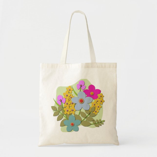 Tote Bag Illustration vectorielle du bouquet de fleurs (Devant)