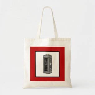 Tote Bag Illustration vintage British Phone Booth Travel Ro