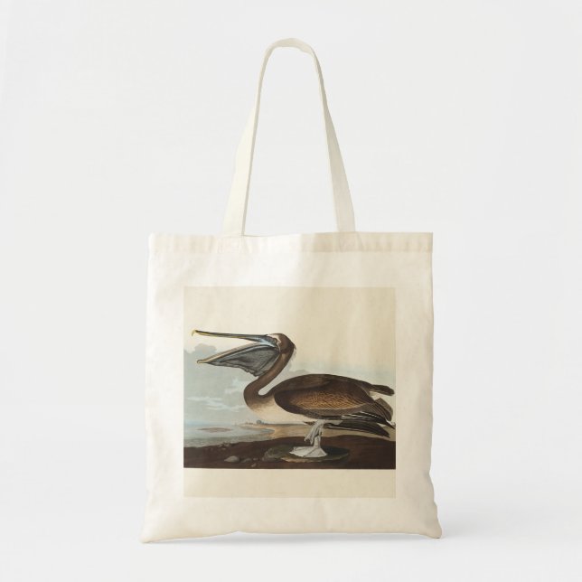 Tote Bag Illustration vintage d'Audubon représentant un Pél (Devant)