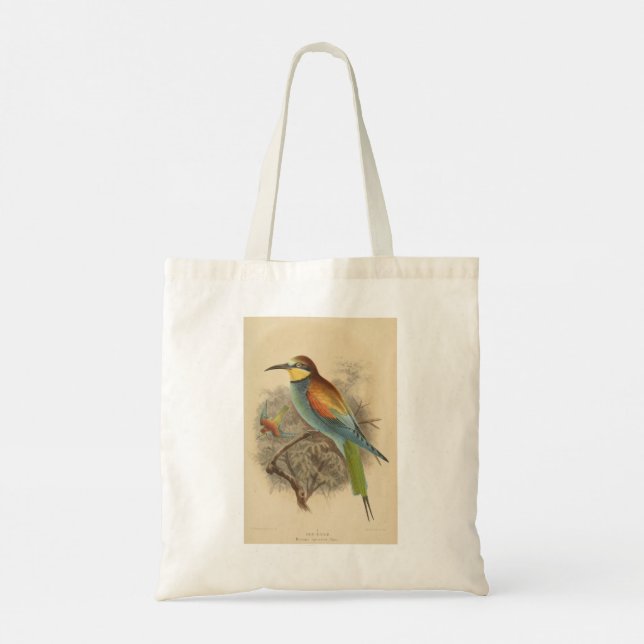 Tote Bag Illustration vintage de Guêpier d'Europe (Dos)