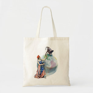 Tote Bag Illustration vintage de Lady Liberty pour une couv