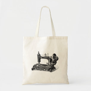 Tote Bag Illustration vintage de machine à coudre de 1800s