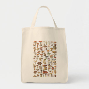 Tote Bag Illustration vintage des champignons