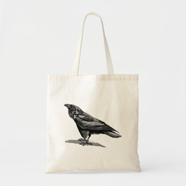 Tote Bag Illustration vintage d'oiseau de merle de (Devant)