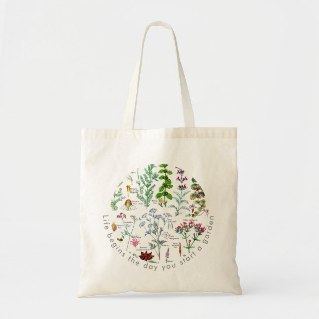 Tote Bag Illustrations botaniques (Devant)