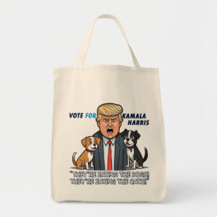 Tote Bag Ils mangent Les Chiens Drôle Trump Kamala 2024
